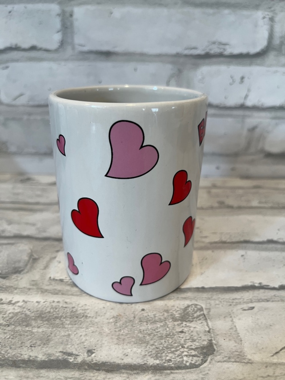 Betty Boop White coffee Mug with Red & Pink Heart Accents 3D Betty figure spins - Picture 5 of 9